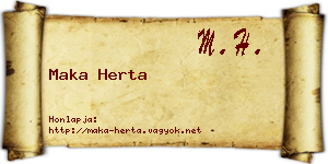 Maka Herta névjegykártya