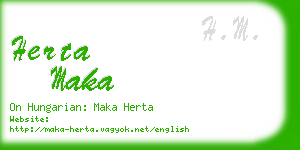 herta maka business card